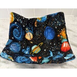 Handmade Quilted Protective Microwave Bowl Cozy Space Planets Stars STEM No Bowl